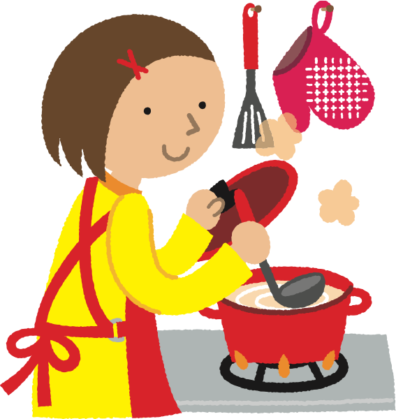 woman cooking stove