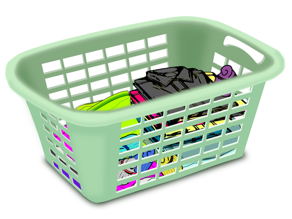 basket laundry folded