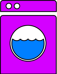 washing machine purple