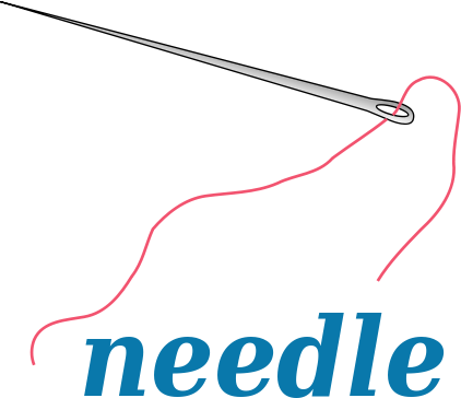 needle tread with label