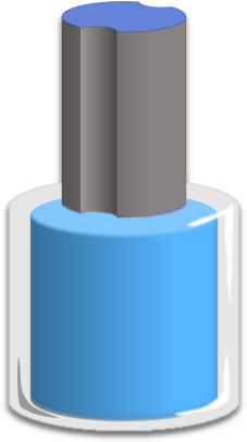 nail polish bottle blue