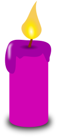candle lit purple