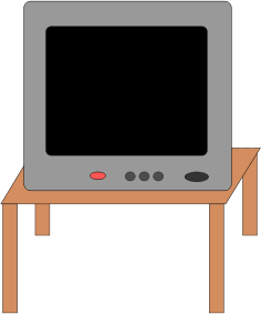 TV on end table