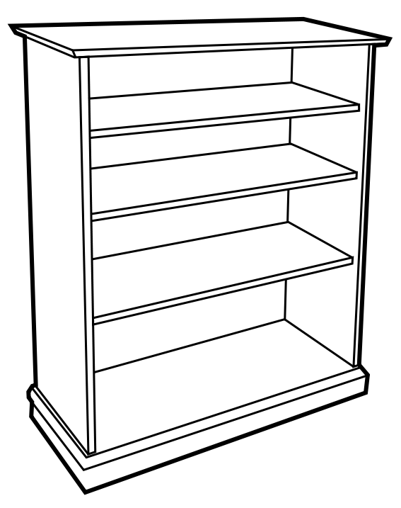 wooden bookcase BW