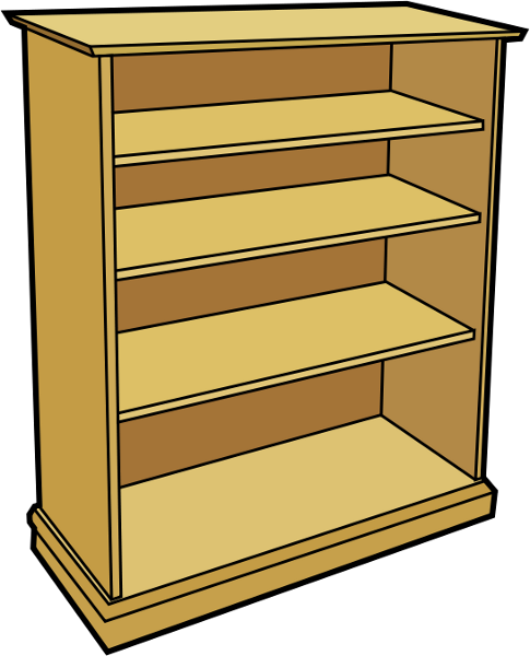 wooden bookcase color