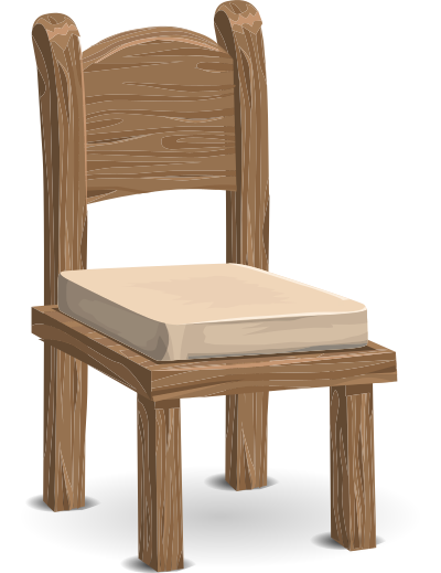 wooden chair w cushion