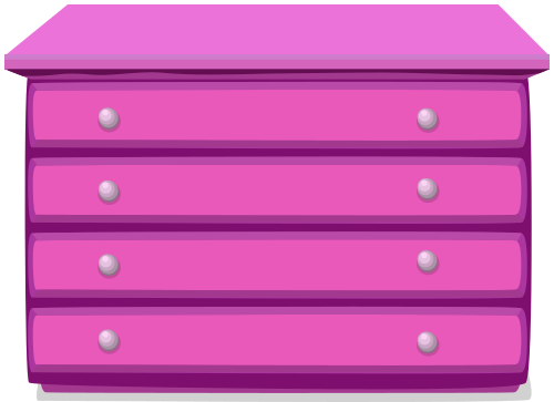 chest of drawers pink