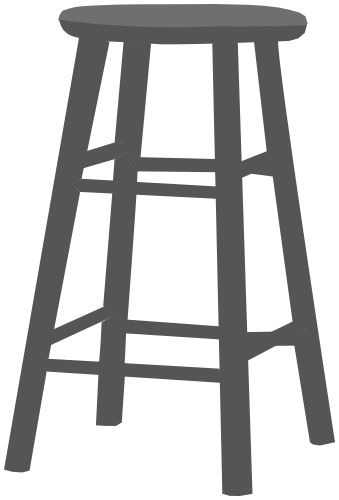 wooden stool gray