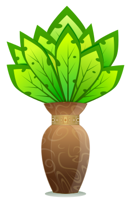plant and vase