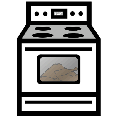 oven with turkey