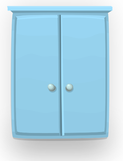 wall cabinet blue