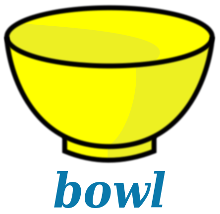 bowl with label