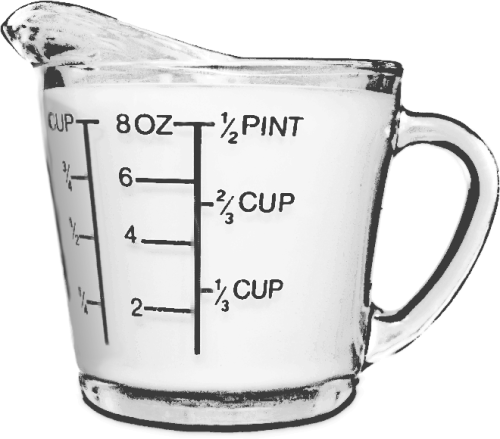 measuring cup BW