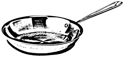stainless frying pan lineart