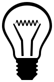 bulb icon BW