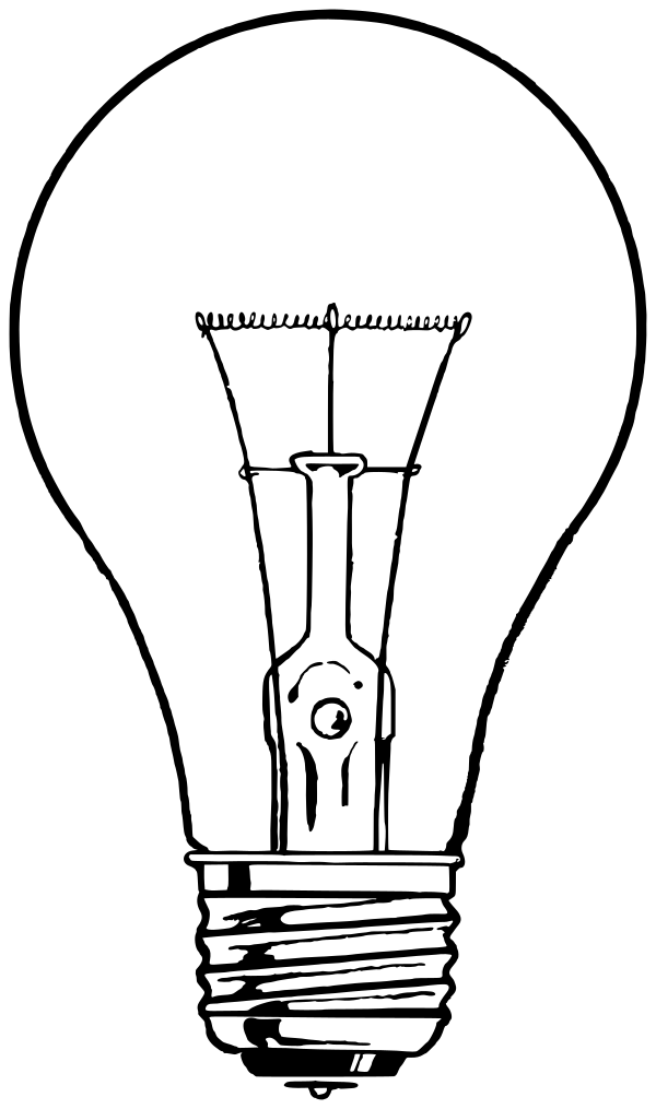 lightbulb detailed lineart