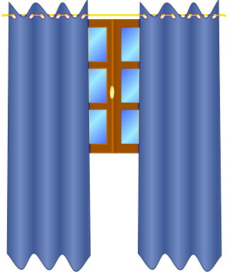 window with draperies