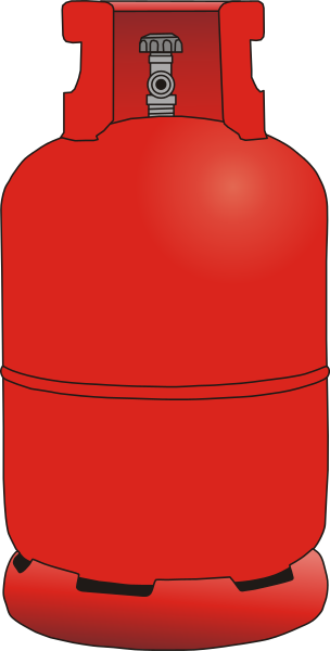 propane gas bottle red