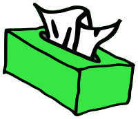 tissue box green