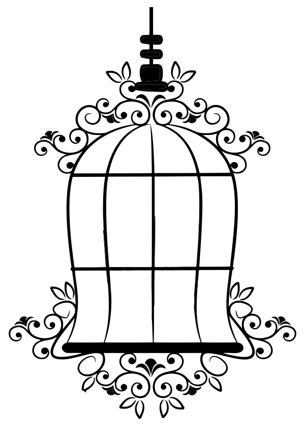 bird cage lineart