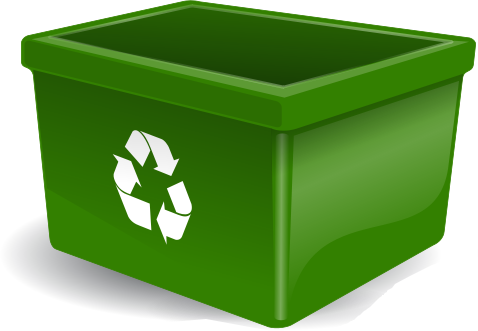 recycle bin green