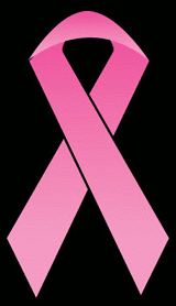 breast cancer ribbon black bg