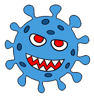 coronavirus-monster blue