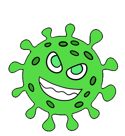 coronavirus-monster neon green