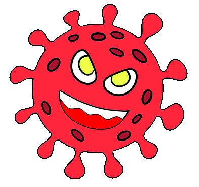 coronavirus-monster red