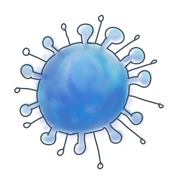 coronavirus clipart blue