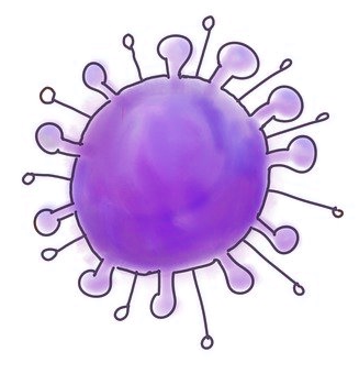 coronavirus clipart purple