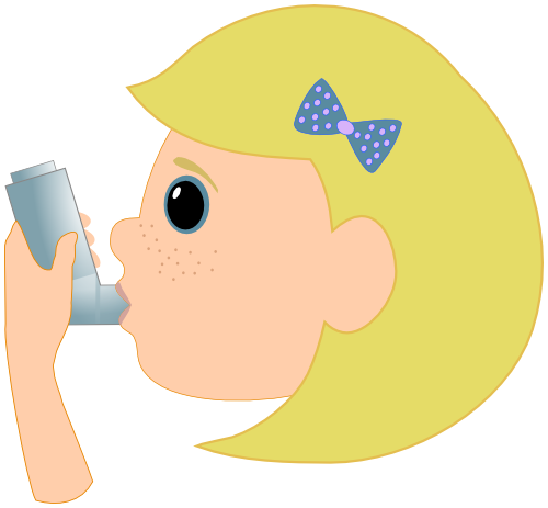 inhaler asthma girl