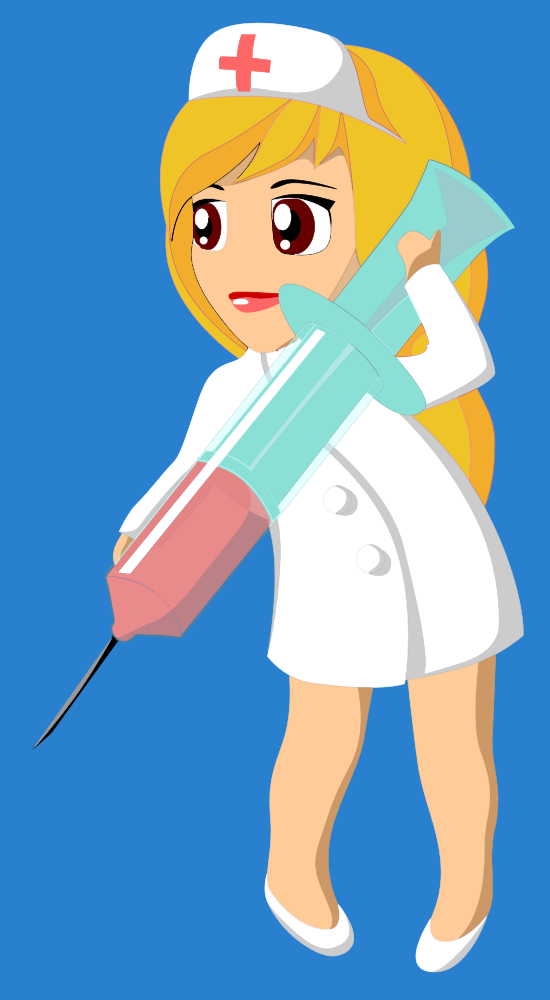 nurse w big syringe