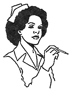 nurse with thermometer