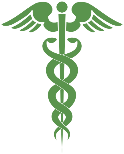 caduceus medical symbol green