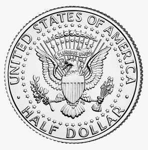 US Half Dollar back