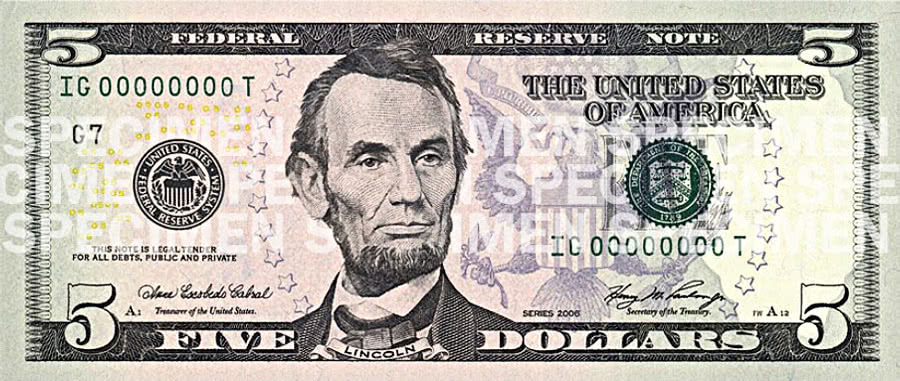 five dollar bill US