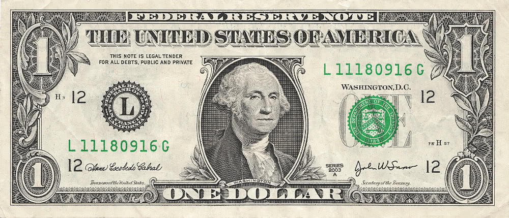 one dollar bill US