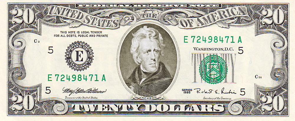 twenty dollar bill US