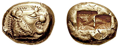 Greek coin from 6th century BC