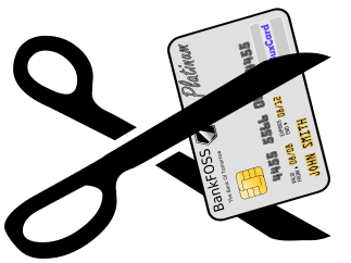 credit card cut gray