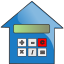 mortgage calculator icon blue