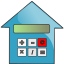 mortgage calculator icon cyan