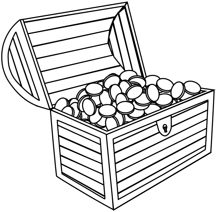 treasure chest outline