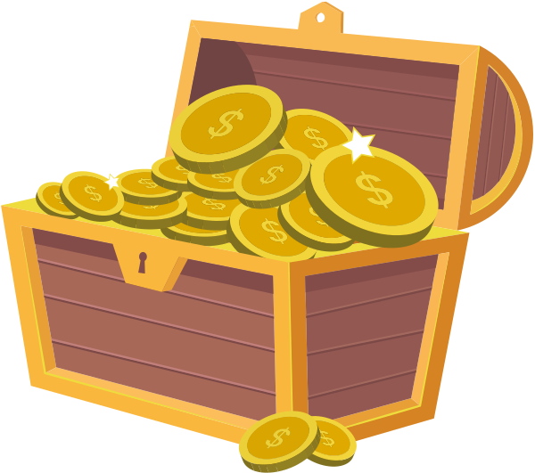 treasure chest large coins