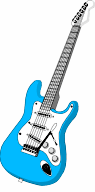 electric guitar blue