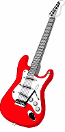 electric guitar red