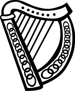 Celtic harp BW