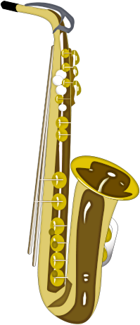 Saxophone simple color