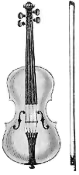 violin and bow BW